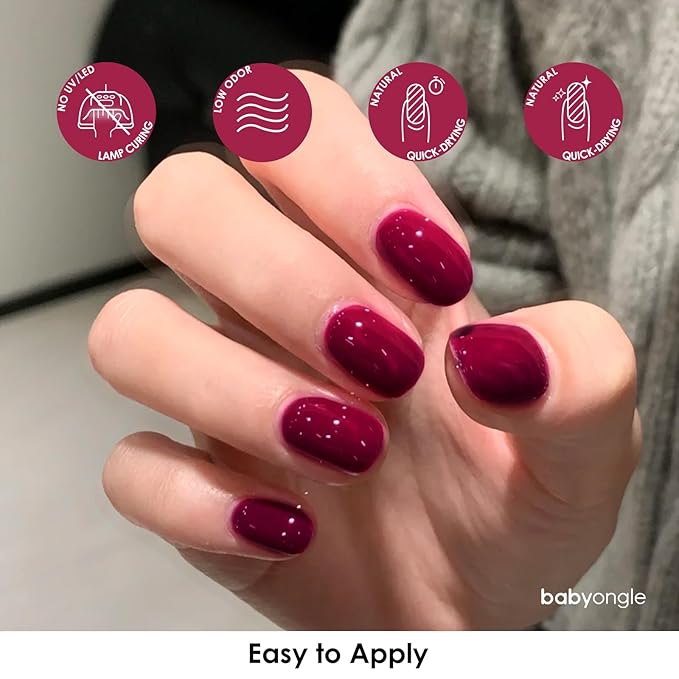 Nail Polish Burgundy Red, 14 ML Quick Dry Nail Polish for Nail Art DIY Manicure at Home, Chip Resistant Nail Lacquer for Nail Art Varnish, Long Lasting, BOG113