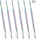 Mudder 6 Pack Ingrown Toenail Files Double Sided Toenail Lifters One Side Flat and One Side Curved Stainless Steel Manicure Treatment Removal Pedicure Tools for Feet Under Nail Cleaner (Rainbow)