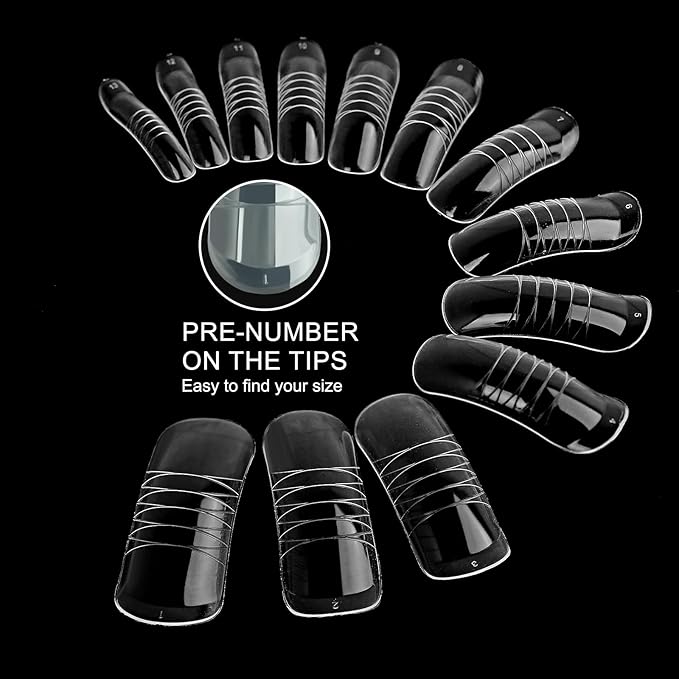 140Pcs Dual Nail Forms,Upturned Extension Poly nail gel Nail Forms Full Cover Reusable Nail Molds 14 Sizes for Nail Art Design Salon&DIY