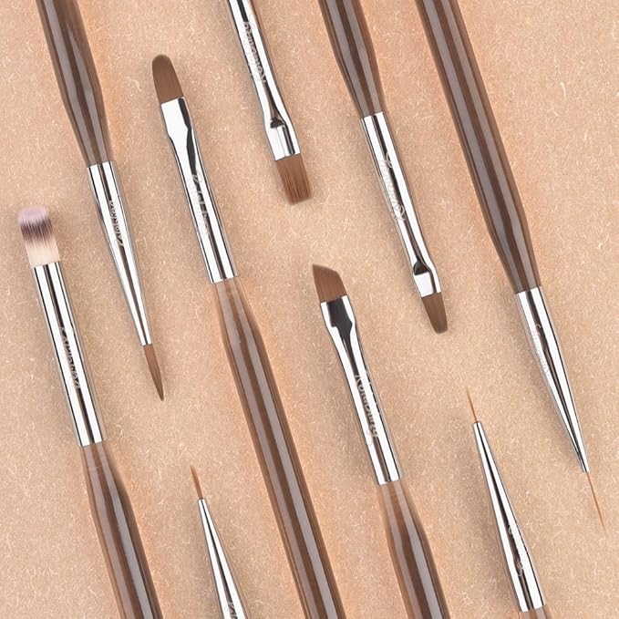 9pcs Nail Art Brush Set Nail Dotting Tools Nail Art Design Brushes Gel Polish Nail Polish Brushes 3D Nail Art Decorations Brush Nail Art Drawing Painting Brushes Manicure Nail Art Tool Set