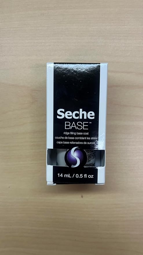 Seche Clear Base Coat Nail Polish - Ridge Filling Base Coat for Manicure & Pedicure, 0.5 fl oz
