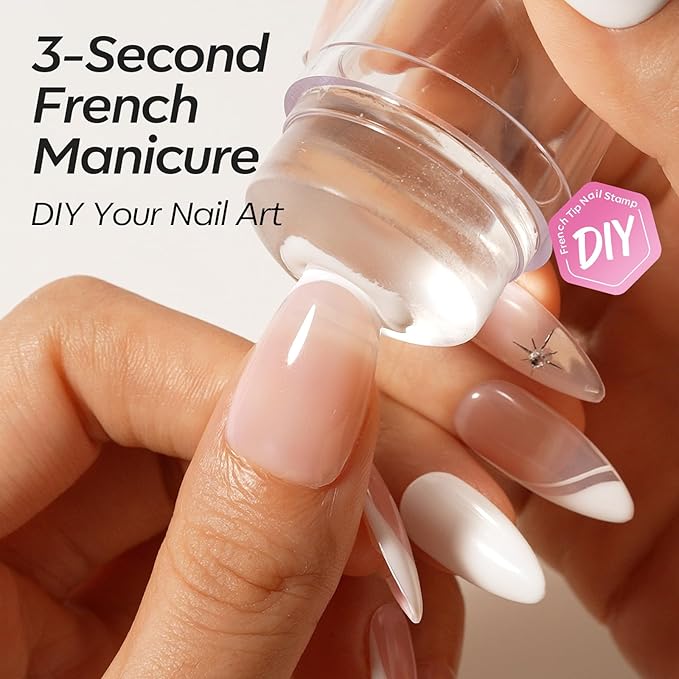 modelones French Tip Gel Nail Polish Set 2 Pcs 15ml Milk White and Nude Pink French Manicure Kit Jelly Nude Soak Off UV Natural Base Color Gel Polish Nail Art Home DIY Gift for Women