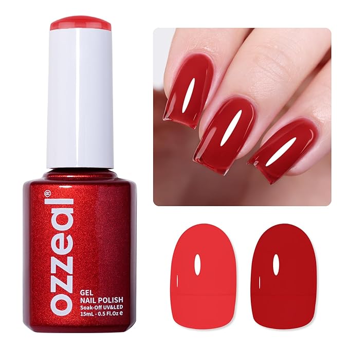 Jelly Gel Nail Polish, Burgundy Red Jelly Nail Polish Gel Translucent Fall Winter Nail Gel Polish Sheer Soak off UV LED for Nail Art DIY Manicure 0.5 Fl Oz