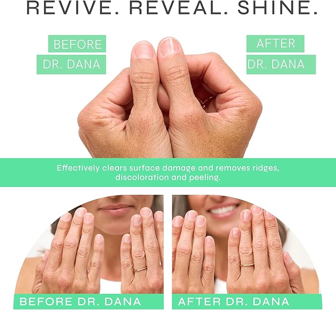 Dr. Dana Nail Buffer for Natural Nails - Professional Three Grit Buffing Block for Healthy Beautiful Nails - At-Home Pedicure and Manicure Tools - Smoothing, Polishing and Shining