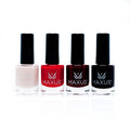 Maxus Nails Nail Polish Set - Non Gel Nail Polish Gift Box with Lasting Shine, Easy Removal, and Strengthening Benefits - 4 Classic Colors Nail Polish - Made in USA (9 Free and Vegan)