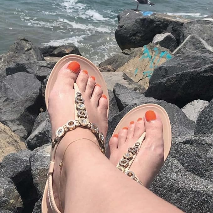 Orange Square Fake Toenails Solid Matte Press on Toe Nails Short Acrylic False Toes Nails Artificial Beach Full Cover Toenail for Women 24 Pcs (Orange)