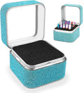 Nail Drill Bits Holder Rhinestone Case Box- 25 Holes Dustproof Portable Storage Box Efile Nail Bits Displayer Organizer Container for Manicure Tools