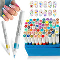 Nail Art Pens Set, 60 Colors Nail Art Markers Polish Pens for Painting Nails, Acrylic Paint Drawing Painting Dotting Markers Pen Quick Drying Nail Art Design Manicure Tools