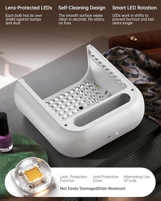 AI Health Nail Lamp-O NAIL AI Precision Scan,Reduce Excess UV Skin Damage-2in1 AI Computer&Nail Dryer with HD Visible Screen,109 LEDs 2X Faster Curing,Nail Curing Lamp for Salon and Home