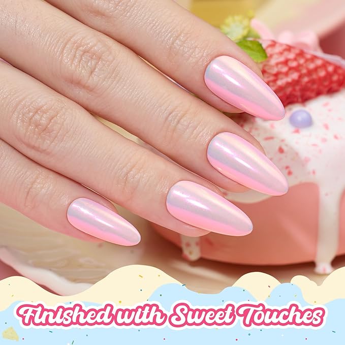 Beetles Pink Gel Polish - Strawberry Milk, Light Pink Gel Nail Polish for Pastel Nails, Same Color Same Bottle, Spring Nails Art Salon Long Lasting Soak Off UV LED Nails Lamp Gifts for Her