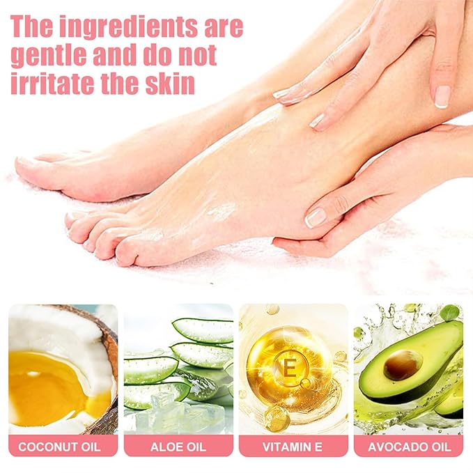 Feet Cracking Prevention Stick,Anti-Cracking Foot & Hand Cream Moisturizer for Dry Cracked Heel Feet, Knee, Elbow, Foot Balm Stick for Callus Remover & Dead Skin Softener (Pink+Blue)