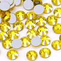 Dowarm 1440 Pieces SS4 Flatback Crystal Rhinestones for Craft Nails Dance Costumes, Non Hotfix (SS4, 1.5MM, Citrine/Lemon Yellow)
