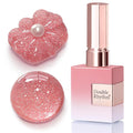 Double Rhythm 0.5Oz Glitter Gel Polish Shimmer Reflective Color for Nail Art Salon DIY Soak Off 15ml Nail Lamp Gel Polish at Home (Rose Pink-B1175)