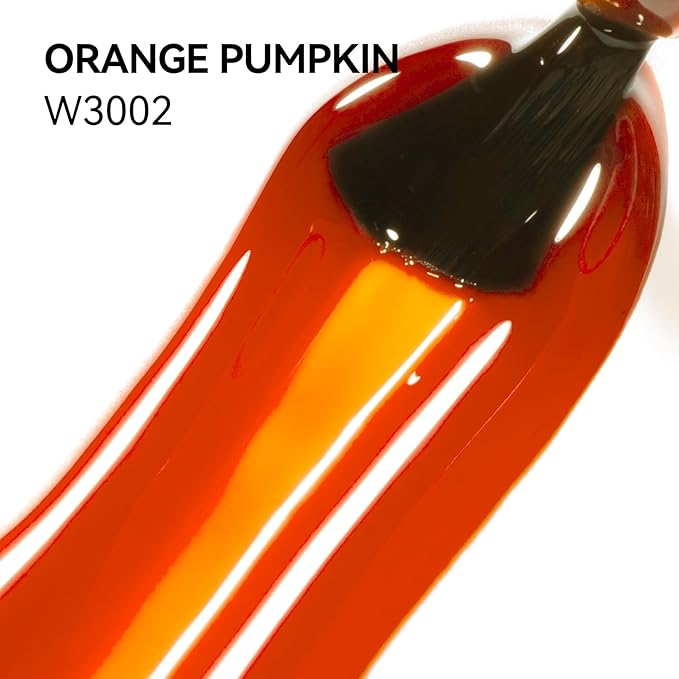 MEGIOR Orange Pumpkin Gel Nail Polish 0.5 Fl Oz Amber Orange Neutral Transparent Colors Soak Off UV LED Lamp Light Cure Gel Polish Kit for Salon and Nail Art Starter Manicure DIY at Home