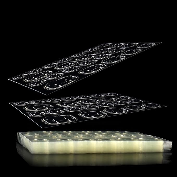 Laza 240 Pcs Thin Breathable Adhesive Tabs Fake Nail Glue Sticker 10 Sheets Super Sticky Double Sided Tips (Germany Jelly Gel) Flexible for Acrylic False Nails Manicure Tape