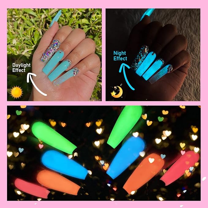 SAVILAND 30 Colors Jelly Gel Nail Polish Set with 12 Colors Glows in The Dark Gel Nail Polish Set