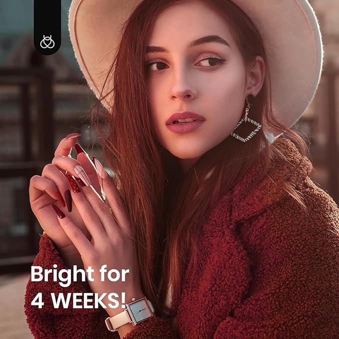 Beetles Red Gel Nail Polish, 6 Colors Burgundy Nude Red Glitter Gel Polish Marvelous Lady Collection Nail Art Design Soak Off Uv LED Nail Polish Manicure DIY Home Salon
