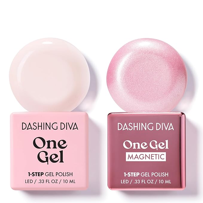 Dashing Diva One Gel Color & Magnetic Duo - Fairytale - Aristocrat & Moment Magnetic Gel - 3-in-1 Base Coat, Nail Color & Top Coat - Nail Polish Set