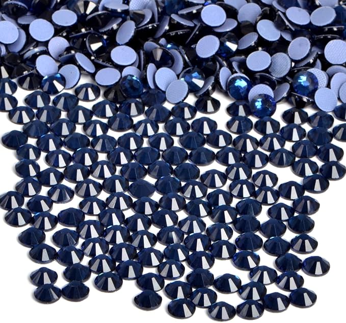 Bymitel Hotfix Crystal Rhinestones Round Gems Iron on DIY Jewelry Making Flat Back for Crafts,Montana, 2mm(SS6/2880pcs)