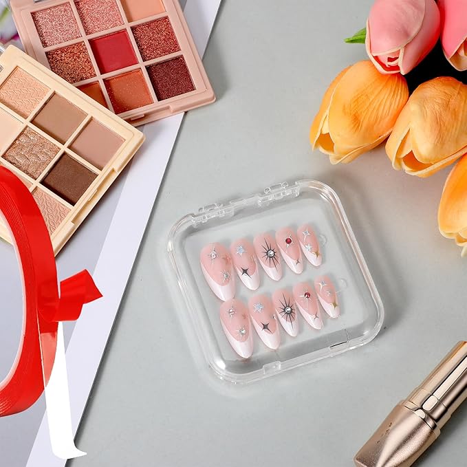 4 Rolls Double Sided Tape For Press On Nails Adhesive Strong Sticky Nail Art Tapes For Nail Packaging Waterproof Removable Traceless Clear Mounting Tape For Salon Nail Tips Designs Showcase
