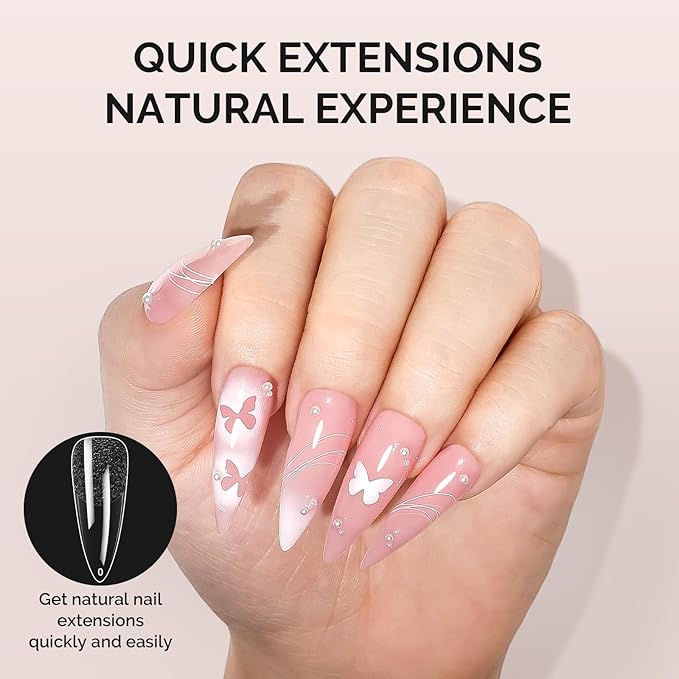 MelodySusie Stiletto X Nail Tips - 300Pcs 15 Sizes Clear Acrylic, Half Matte Full Cover Press on Nails for DIY Extension & Salon Use, Pre-Shaped for Long-Lasting Manicure