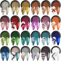 24 Colors Chrome Nail Powder Set Metallic Mirror Effect Gold Silver Pink Chrome Nail Powder White Pearl Iridescent Multi Chrome Powder for Nails Chameleon Rubbing Pigment Manicure Supplies