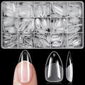 LoveOurHome 420pc Almond Fake Nails Medium Gel Nail Tips Medium Press on Nails Clear Almond Nail Tips Full Cover False Artificial Fake Fingernail for Gel Extension Acrylic Nails Press on