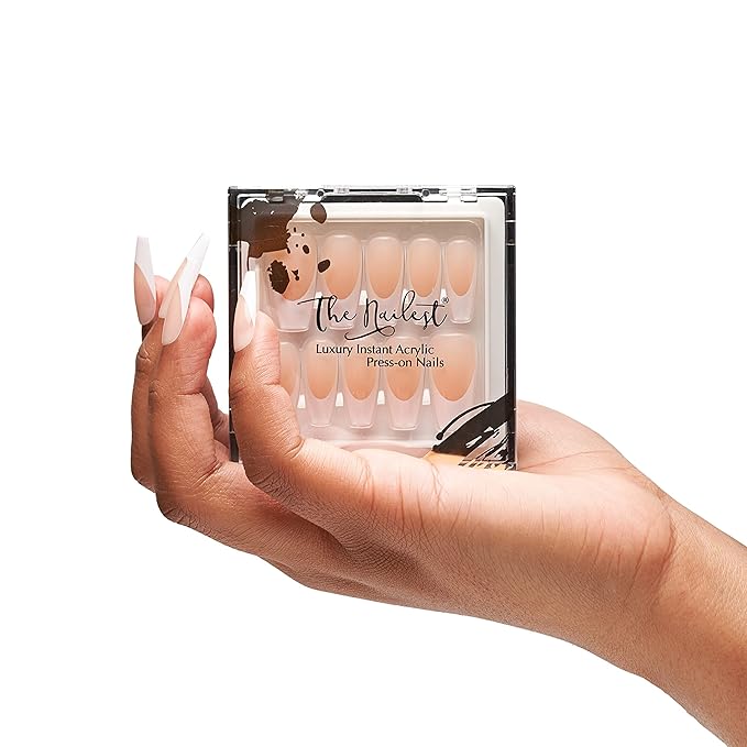 The Nailest - Instant Luxury Acrylic Press-on Nails-Medium Coffin- Timeless French