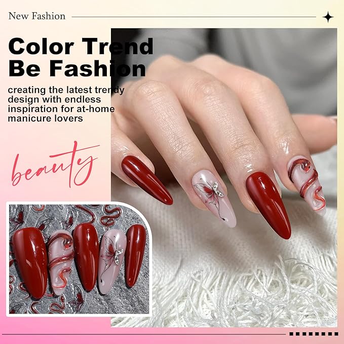 3 Sheets Snake Nail Art Stickers 3D Self-Adhesive Snake Sun Star Pattern Decals Starlight Nail Design Stickers Supplies for Women Girls Manicure Art Decoration 931-17