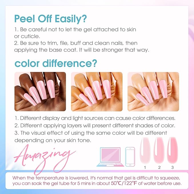 Poly Nail Gel Starter Kit with Drill-14 Colors + 75 Nail Art Accessories Kit, ROSALIND Neon Poly Extension Gel with Big UV Light 48W and Electric Nail Drill Starter Kit with Everything