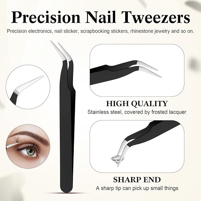 Tatuo Rhinestone Picker Tool Set Wax Pen for Rhinestones Diamond Art Painting Dual Head Dotting Pen with 2 Extra Wax Tips and 1 Nail Art Tweezer for Nail Art DIY Crafts(White)