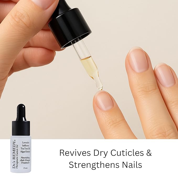 Dr’s Remedy 3 Pack Nail Polish Treatment Kit, RESTORATIVE Remedy Trio, Non Toxic and Organic All Natural Enriched Nail Strengthener - CARESS Cuticle Oil/Hydration Nail Treatment/TOTAL Two-in-One