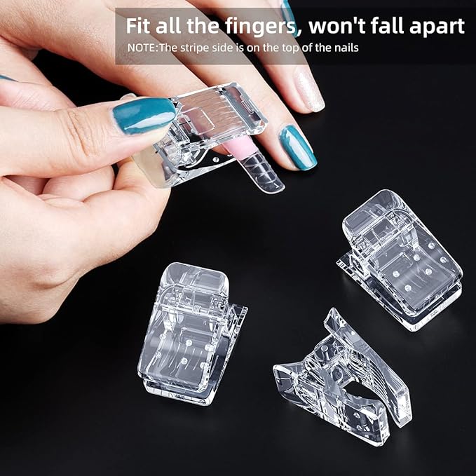 20pcs Nail Tip Clips, Gel Nail Tips & Dual Form Manicure Tools