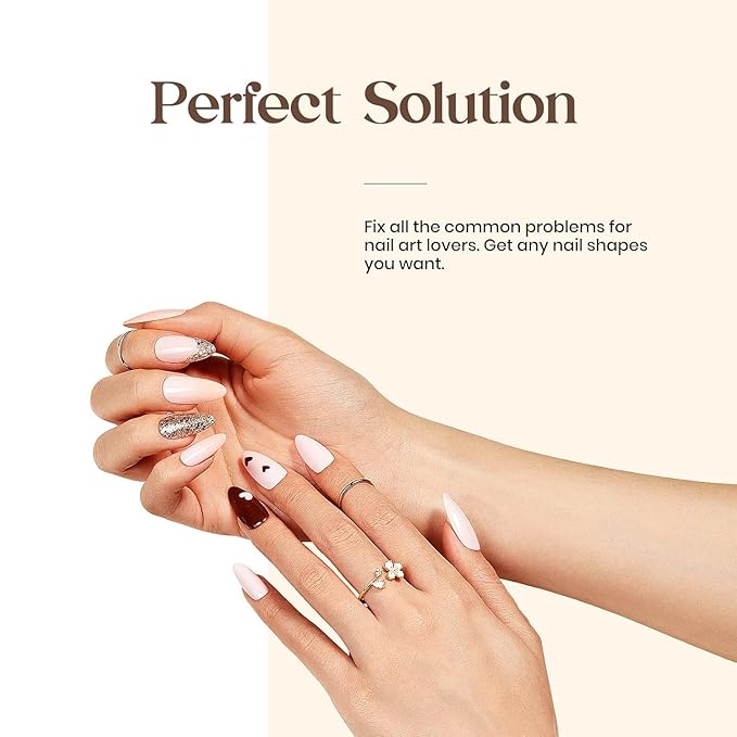 Beetles Gel Nail Glue and No Wipe Top Coat Kit, 2Pcs 15ml 9 In 1 UV Nail Glue for Acrylic Nail Tips Clear Press On Nails, Easy Nail Extension Gel, Soak Off LED Shine Finish DIY Home Manicure