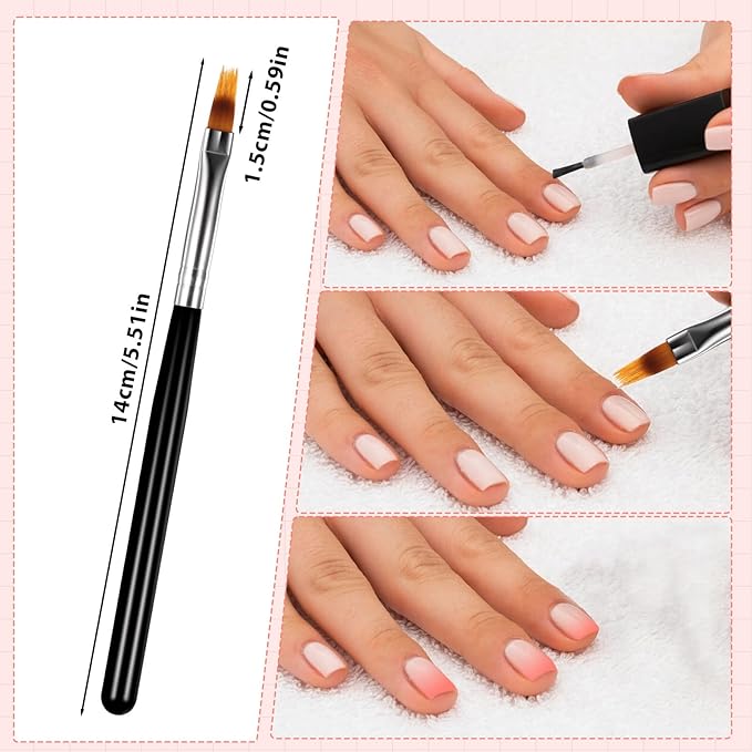 5 PCS Ombre Nail Brush, Nail Design Brushes for Gel Polish Nail Polish Brush Gradient Sponge Nail Brush Double-Head Sponge Pen Nail Art Brushes for Acrylic Nail Art Application Design Manicure Tools
