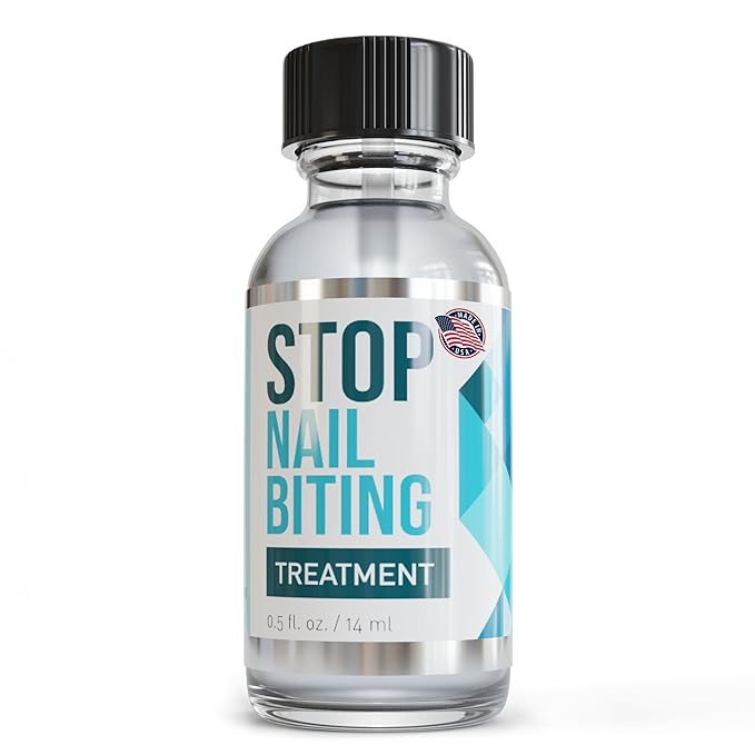 Stop Nail Biting Treatment for Kids, Clear Bitter Nail Polish to Gently Break the Habit, Safe & Comforting Nail Biting Prevention for Kids, Supports Healthy Nail Growth, 0.5 fl oz - Packaging May Vary