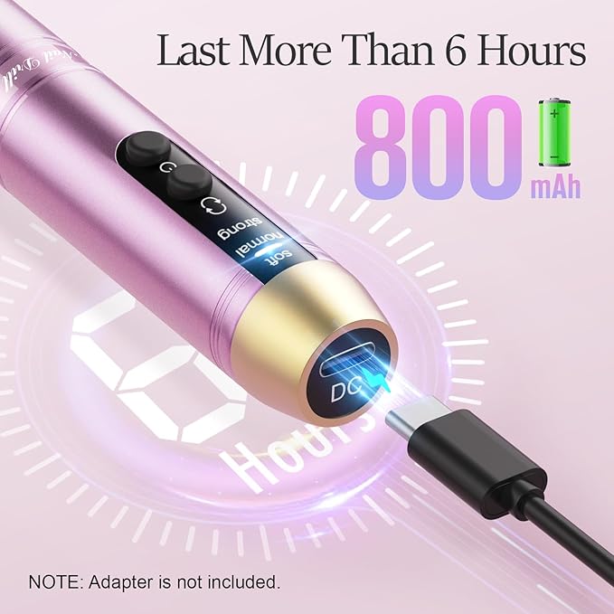 20000RPM Electric Nail Drill Rechargeable Compact Portable Efile Professional Manicure Cordless Pedicure Nail File Drill Kit for Acrylic Gel Nails and Home Salon Use