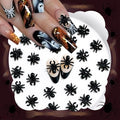 50pcs 3D Black Spider Nail Charms & Gems - Halloween DIY Nail Art Supplies