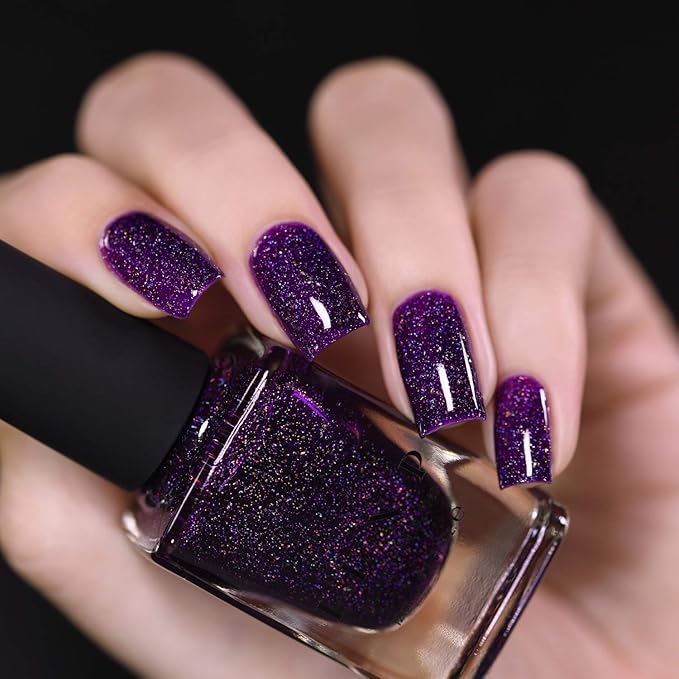 ILNP Vanity - Deep Purple Holographic Nail Polish, Endless Depth, Chip Resistant, Non-Toxic, Vegan, Cruelty Free
