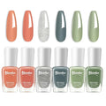 Nude Nail Polish Set, Quick Dry Fingernail Polish 6 Classic Nude Colors Collection, Nude Pink, No UV Light Needed, Long Lasting for Nail Art Design at Home DIY