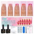 Misssix French Tip Press On Nails, 150Pcs French Gel Nail Tips, Short Square Soft Gel Fake Nails, X-BASIC Tips Starter Kit for Nail Art DIY 15 Sizes