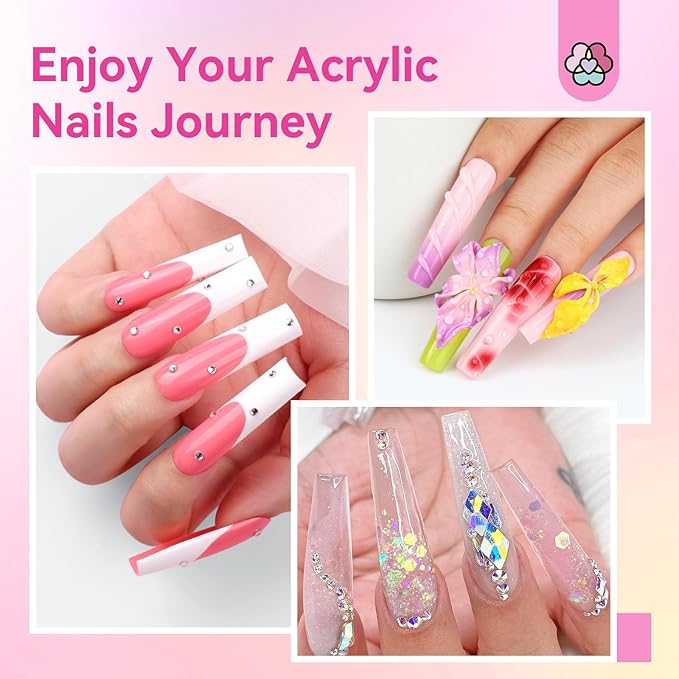 SAVILAND Acrylic Nail Brush Set: 6PCS Brushes for Acrylic Powder Application, Nail Art Extension, 3D Carving, Home Salon
