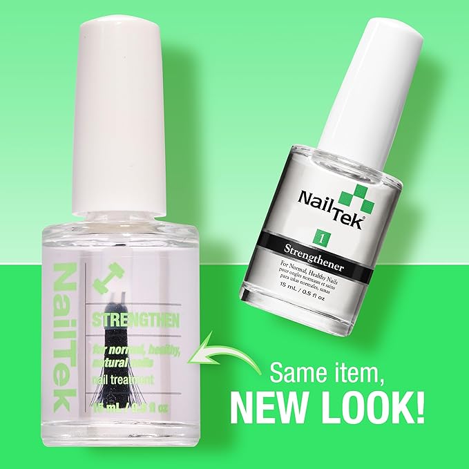 Nail Tek Nail Strengthener Formula 1 – Strengthening Nail-Polish Treatment for Normal & Healthy Natural Nails Growth, 0.5 fl oz
