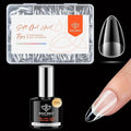 modelones Short Almond Nail Tips with 4 in 1 Nail Glue 15ml