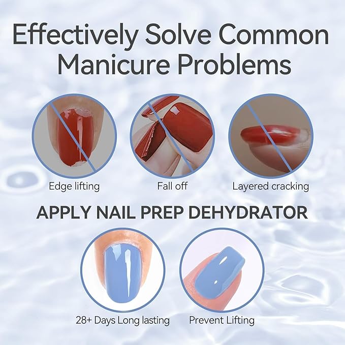 Born Pretty 15ml Nail Dehydrator and Nail Tips Glue Set, Not Chip or Peel and Long Lasting for Nails Art