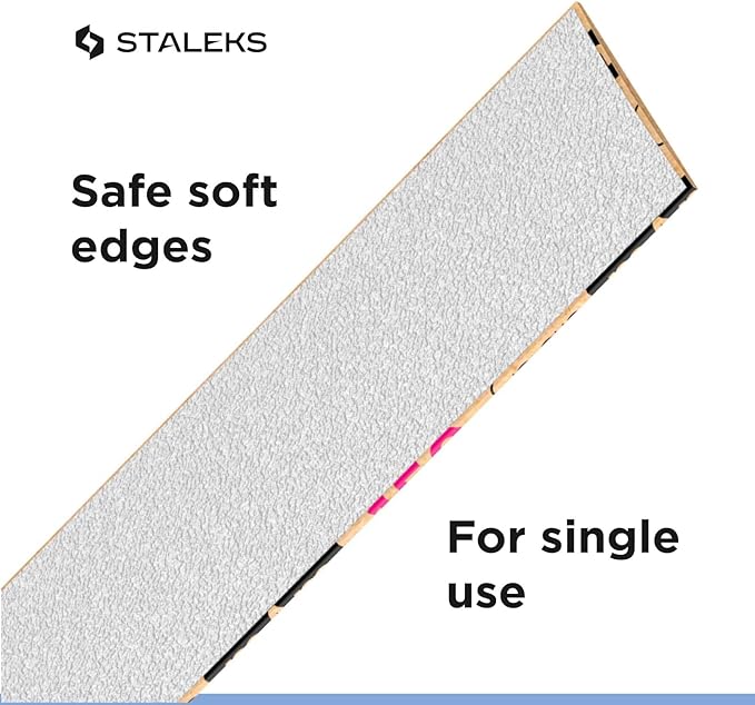 Staleks Pro Disposable White Nail Files papmAm Expert 22 – 150 Grit – 50 Pcs – Glueless Replaceable Abrasives – Professional Nail Filing – Manicure & Pedicure