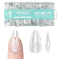 Teardrop nail tips False Nail tips-Half matte nail extension tips kit full cover nail tip press on 12 sizes 600pcs pre-shaped nail tips set false nail tips for nails Salon Or Home DIY