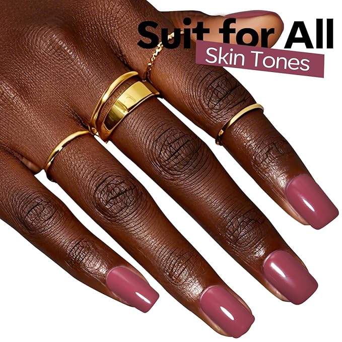 modelones Purple Gel Nail Polish Plum Rosy Nail Polish valentine New Year Party Nails Soak Off Nail Art Manicure 15 ML