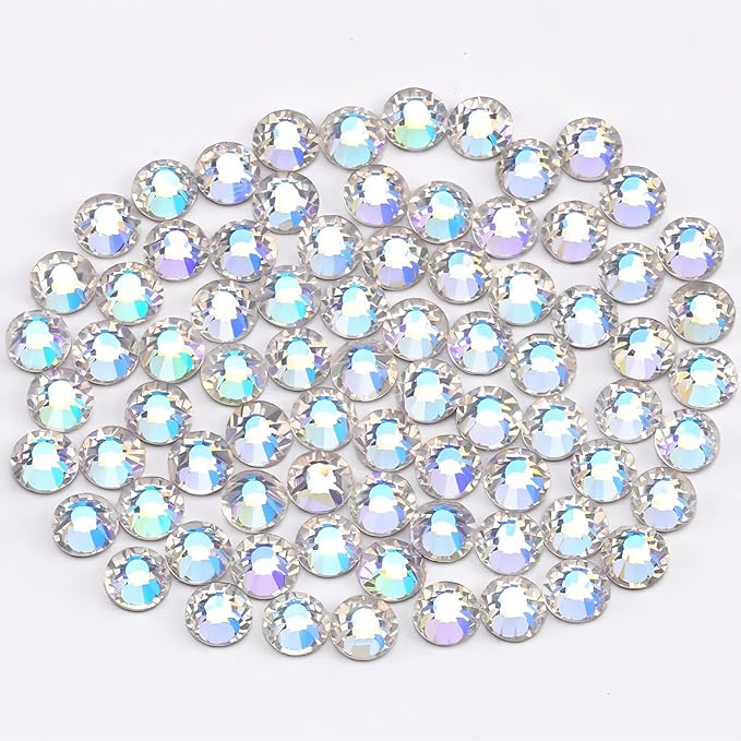 Moon Night Rhinestones Glass Rhinestone for Crafts Flatback Nail Gems and Rhinestones for Nails Art Makeup Bags Shoes Decoration DIY(SS12,1440pcs,Moon Night)