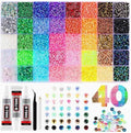 Bedazzling Kit 19200Pcs 3mm Flatback Rhinestones，24 Colors Jelly Resin Gems with 3Pcs B7000 Jewelry Glue for Clothes Crafts Shoes Decor NAI (40 Colors)